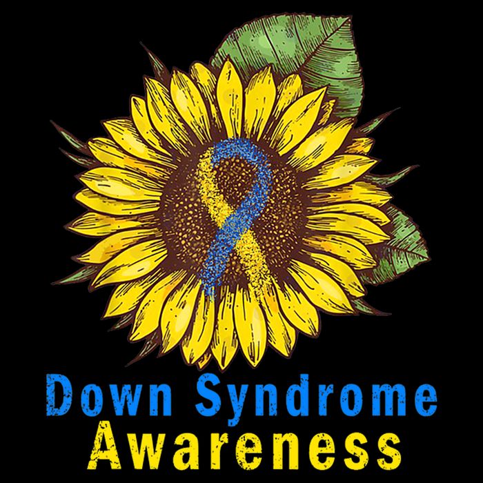 Sunflower Down Syndrome Awareness Cooling Performance Crew T-Shirt