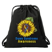Sunflower Down Syndrome Awareness Drawstring Bag