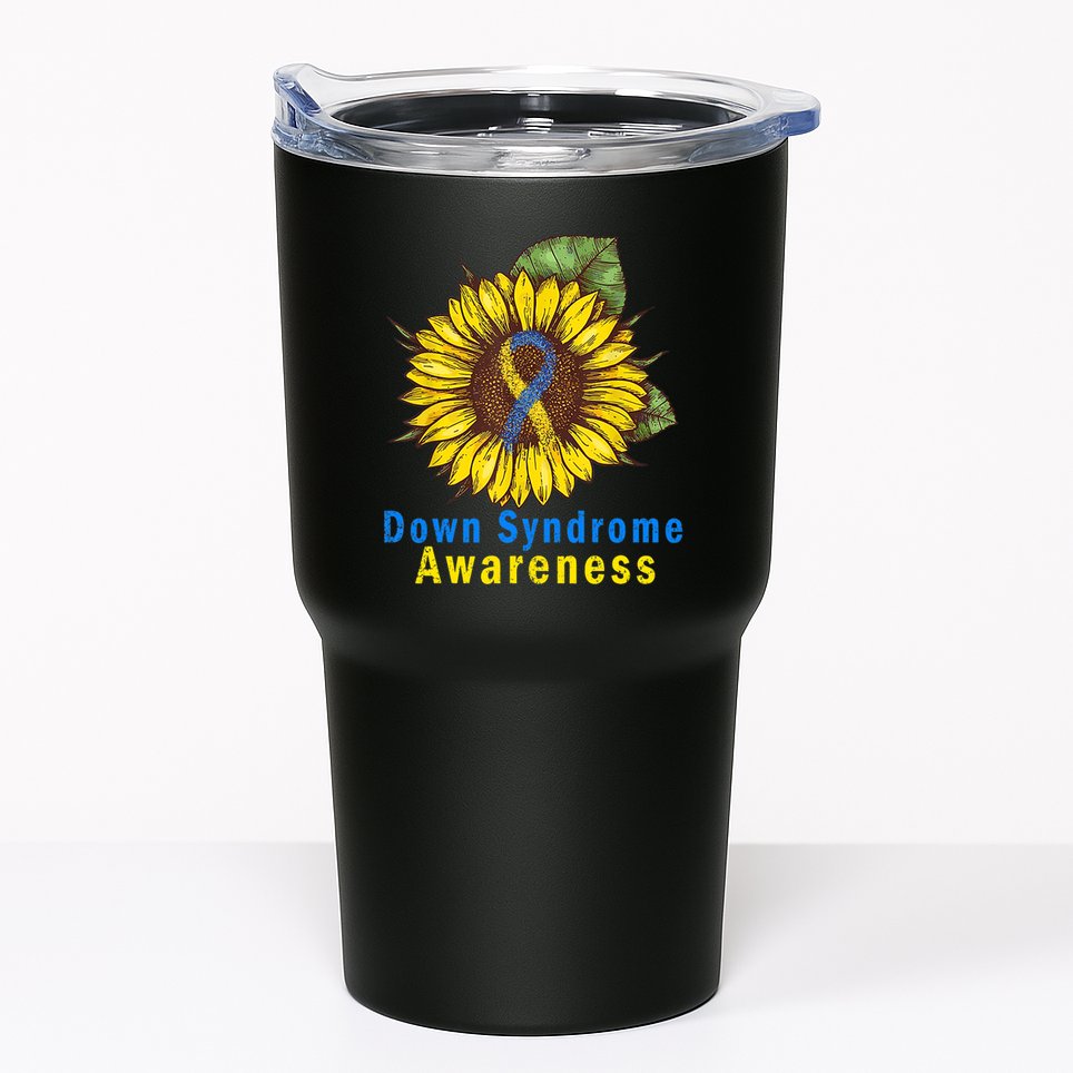 Sunflower Down Syndrome Awareness Tumbler