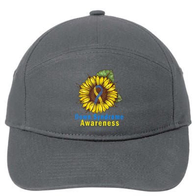 Sunflower Down Syndrome Awareness 7-Panel Snapback Hat