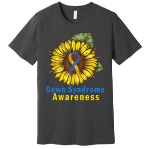 Sunflower Down Syndrome Awareness Premium T-Shirt