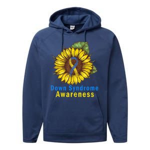 Sunflower Down Syndrome Awareness Performance Fleece Hoodie