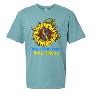 Sunflower Down Syndrome Awareness Sueded Cloud Jersey T-Shirt