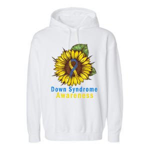 Sunflower Down Syndrome Awareness Garment-Dyed Fleece Hoodie