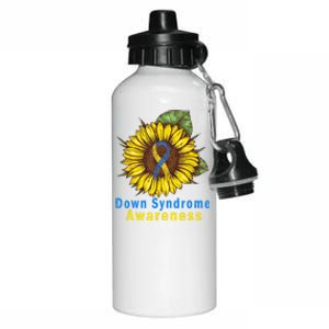 Sunflower Down Syndrome Awareness Aluminum Water Bottle