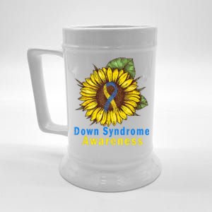 Sunflower Down Syndrome Awareness Beer Stein