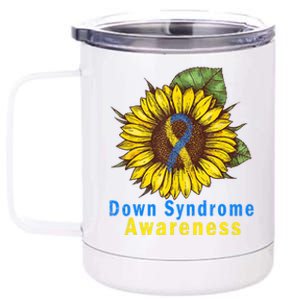 Sunflower Down Syndrome Awareness 12 oz Stainless Steel Tumbler Cup