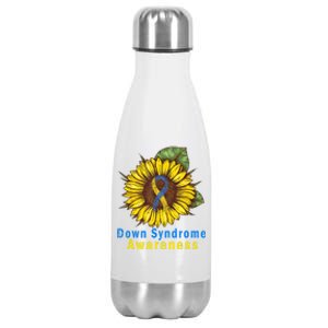 Sunflower Down Syndrome Awareness Stainless Steel Insulated Water Bottle