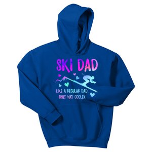 Ski Dad Skiing Daddy Papa Grandpa Cool Snowboarding Father Gift Kids Hoodie