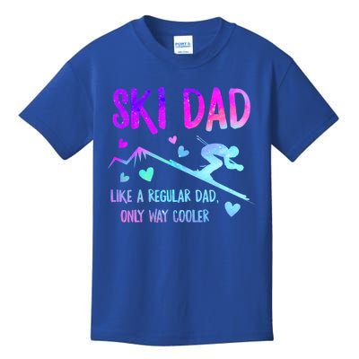 Ski Dad Skiing Daddy Papa Grandpa Cool Snowboarding Father Gift Kids T-Shirt