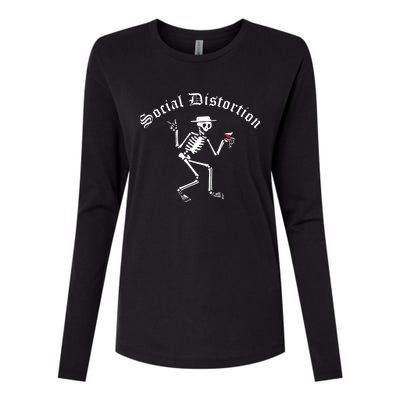 Social Distortion Skeleton Womens Cotton Relaxed Long Sleeve T-Shirt