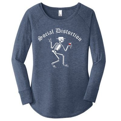 Social Distortion Skeleton Women's Perfect Tri Tunic Long Sleeve Shirt