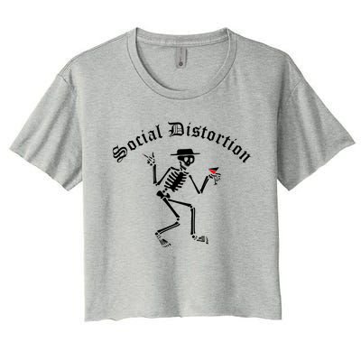 Social Distortion Skeleton Women's Crop Top Tee