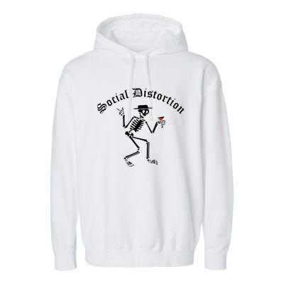 Social Distortion Skeleton Garment-Dyed Fleece Hoodie