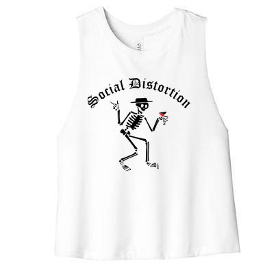 Social Distortion Skeleton Women's Racerback Cropped Tank