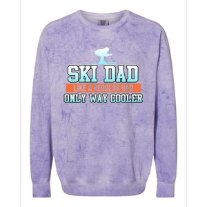 Ski Dad Skiing Skier Snowboard Winter Sports Graphic Gift Colorblast Crewneck Sweatshirt