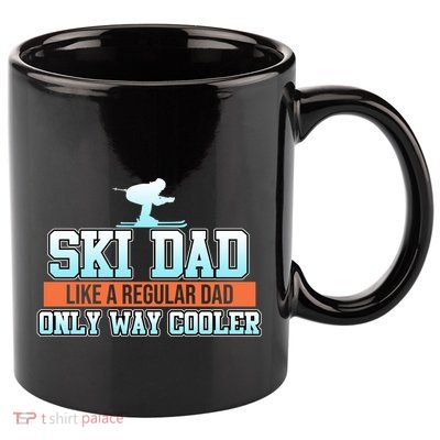 Ski Dad Skiing Skier Snowboard Winter Sports Graphic Gift 11oz C Handle Ceramic Mug