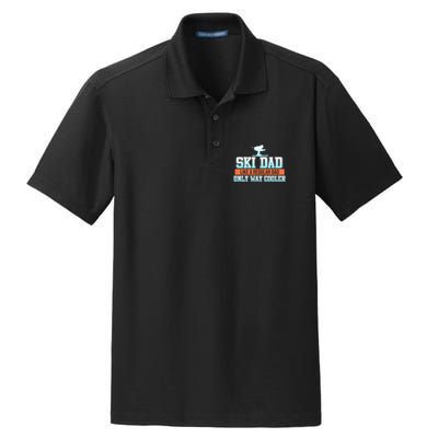 Ski Dad Skiing Skier Snowboard Winter Sports Graphic Gift Dry Zone Grid Polo