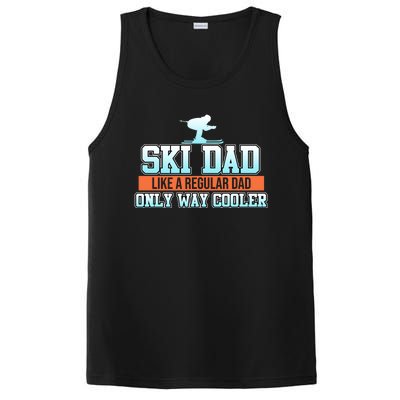 Ski Dad Skiing Skier Snowboard Winter Sports Graphic Gift PosiCharge Competitor Tank