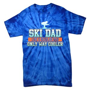 Ski Dad Skiing Skier Snowboard Winter Sports Graphic Gift Tie-Dye T-Shirt