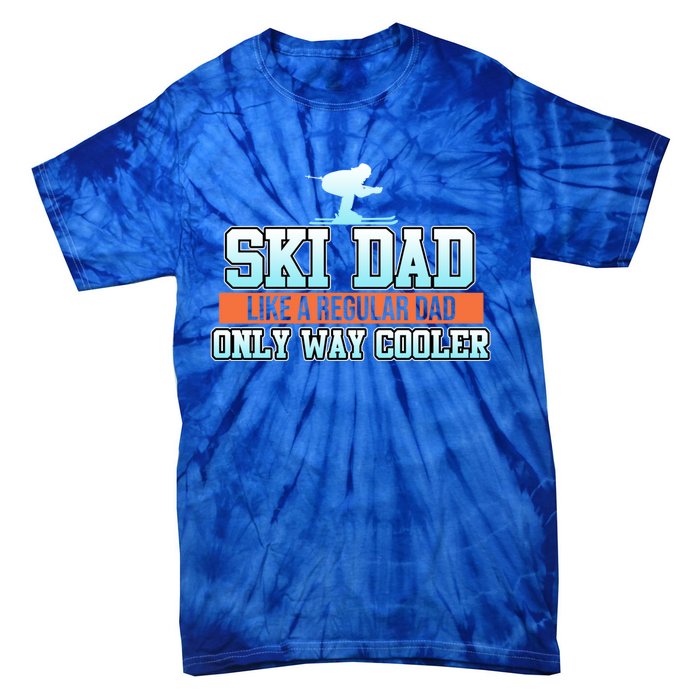 Ski Dad Skiing Skier Snowboard Winter Sports Graphic Gift Tie-Dye T-Shirt