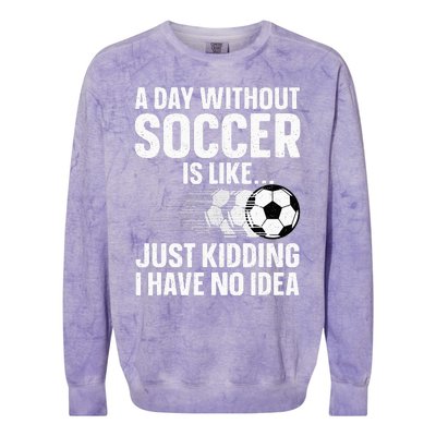 Soccer Design Sport Player Soccer Lover Colorblast Crewneck Sweatshirt