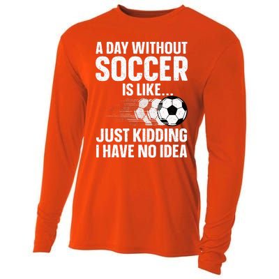 Soccer Design Sport Player Soccer Lover Cooling Performance Long Sleeve Crew