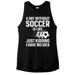 Soccer Design Sport Player Soccer Lover Ladies PosiCharge Tri-Blend Wicking Tank