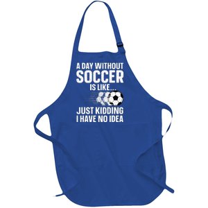 Soccer Design Sport Player Soccer Lover Full-Length Apron With Pockets