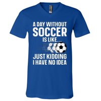 Soccer Design Sport Player Soccer Lover V-Neck T-Shirt