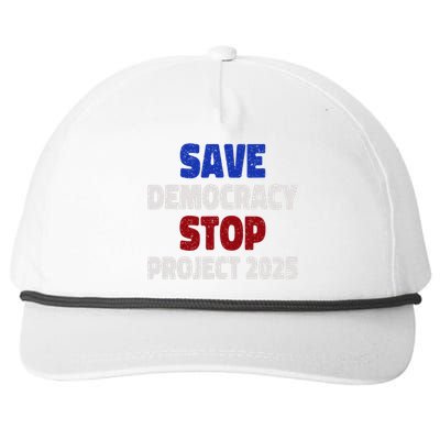 Save Democracy Stop Project 2025 Election Snapback Five-Panel Rope Hat