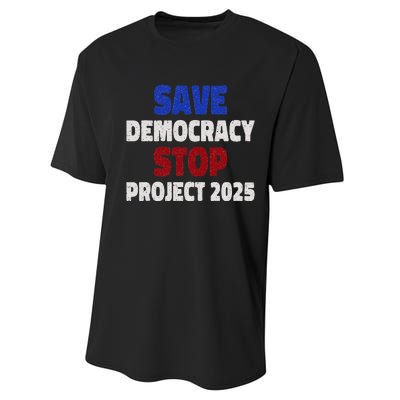 Save Democracy Stop Project 2025 Election Performance Sprint T-Shirt