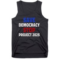 Save Democracy Stop Project 2025 Election Tank Top