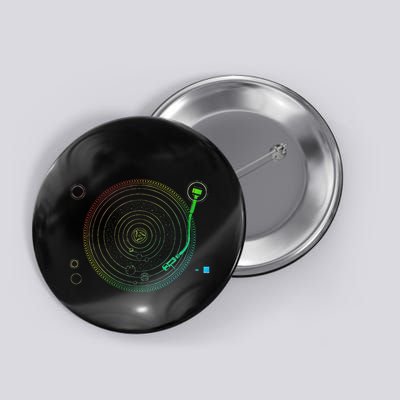 Space Dj Solar System Retro Turntable Edm Button