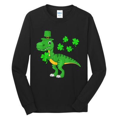 Shamrock Dino St Patricks Day Shirt K.i.d.s T Rex Toddler b.o.y.s Tall Long Sleeve T-Shirt