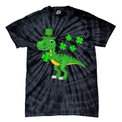 Shamrock Dino St Patricks Day Shirt K.i.d.s T Rex Toddler b.o.y.s Tie-Dye T-Shirt