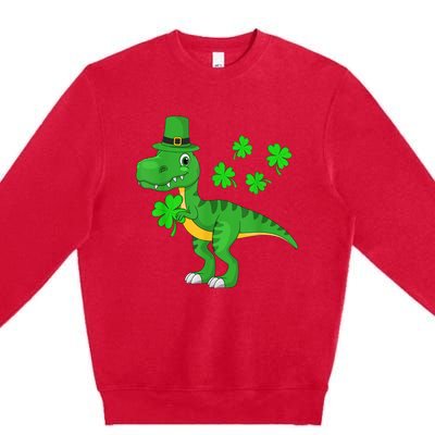 Shamrock Dino St Patricks Day Shirt K.i.d.s T Rex Toddler b.o.y.s Premium Crewneck Sweatshirt