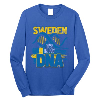 Sverige Dna Swedish Flag Sweden Great Gift Long Sleeve Shirt