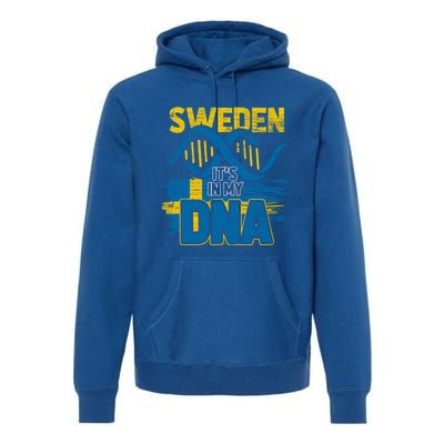 Sverige Dna Swedish Flag Sweden Great Gift Premium Hoodie