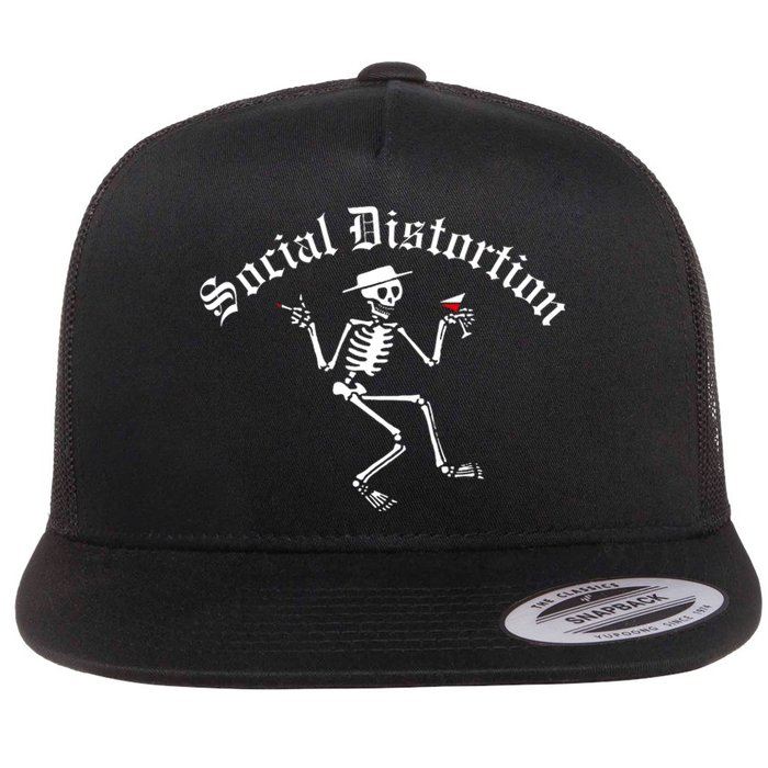 Social Distortion Skelly Flat Bill Trucker Hat