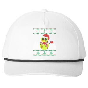 Snow Dabbing Softball Ugly Christmas Holiday Baseball Gift Snapback Five-Panel Rope Hat