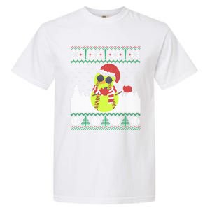 Snow Dabbing Softball Ugly Christmas Holiday Baseball Gift Garment-Dyed Heavyweight T-Shirt