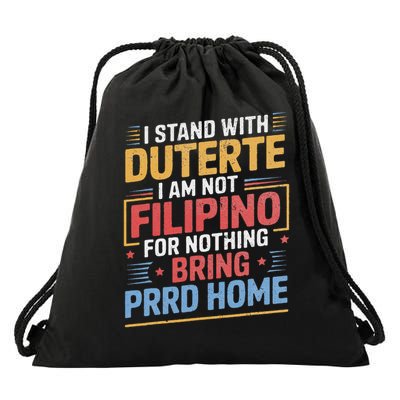 Support Duterte  Stand with Duterte Against ICC Charges Drawstring Bag