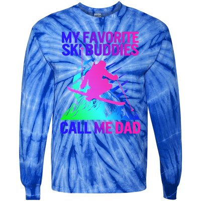 Ski Dad Sweater Fathers Day Favorite Ski Buddies Call Me Dad Cute Gift Tie-Dye Long Sleeve Shirt