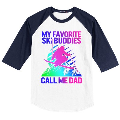 Ski Dad Sweater Fathers Day Favorite Ski Buddies Call Me Dad Cute Gift Baseball Sleeve Shirt