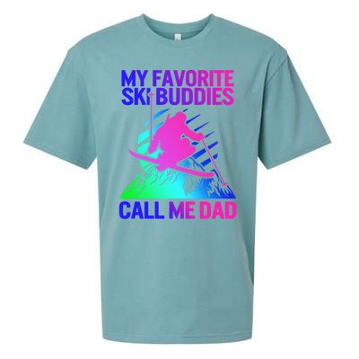 Ski Dad Sweater Fathers Day Favorite Ski Buddies Call Me Dad Cute Gift Sueded Cloud Jersey T-Shirt