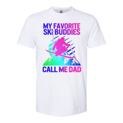 Ski Dad Sweater Fathers Day Favorite Ski Buddies Call Me Dad Cute Gift Softstyle CVC T-Shirt