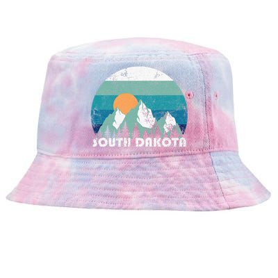 South Dakota State Retro Vintage Tie-Dyed Bucket Hat