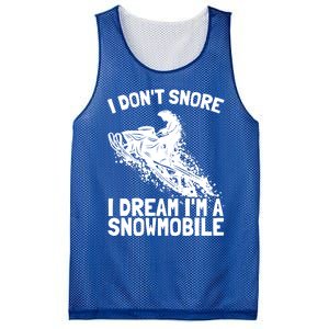 Snowmobile Dream Snore I Snoring Rider Driver Cool Gift Mesh Reversible Basketball Jersey Tank