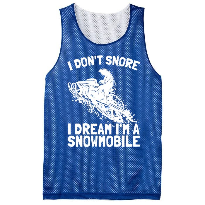 Snowmobile Dream Snore I Snoring Rider Driver Cool Gift Mesh Reversible Basketball Jersey Tank